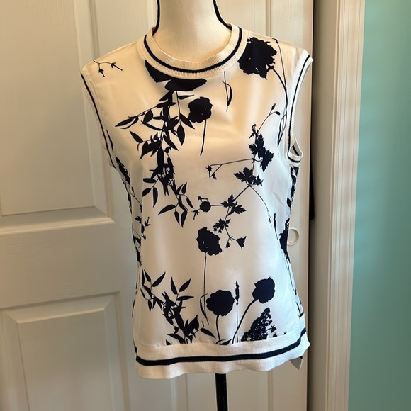 Ted Baker - Miha bluebell blue & white sleeveless shirt- Size 2 - Picture 5 of 10